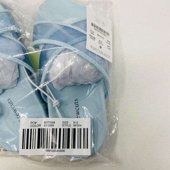 J Crew Crewcuts Little Girl K12 Slip On Pool Clear Jelly Sandals in Blue $45 223 - Picture 8 of 9